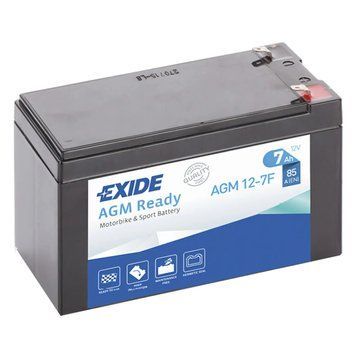 Акумулятор EXIDE AGM 12V 7Ah 85A 150 мм х 65 мм х 95 мм (AGM12-7F) 450220 фото