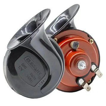 Сигнал "равлик" Elegant 12V звуковий червоно-чорний 2 шт (EL 100 720) 419301 фото