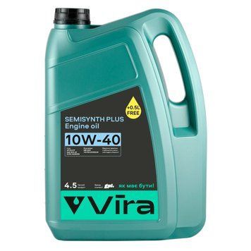 Олива моторна VIRA Semisynthetic Plus 10W-40 4,5 л (VI0357) VI0357 фото