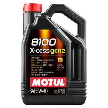 Олива моторна MOTUL 8100 X-cess gen2 5W-40 5 л (109776/368206/102870) 110013 фото