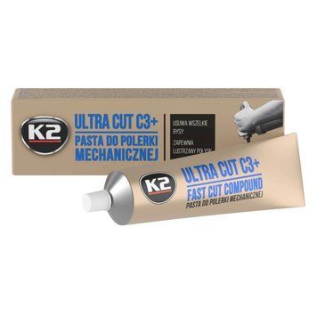 Паста для механічного полірування кузова К2 Ultra Cut C3+ туба 100 г (L001) K20417 фото