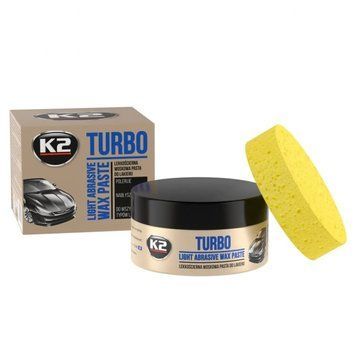 Паста для полірування кузова К2 Turbo з губкою банка 250 г (K004) K20631 фото