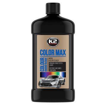 Поліроль восковий для кузова K2 Color Max чорний пляшка 500 мл (K025CA) K20342 фото